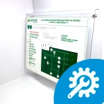 Фиксация мнемосхемы на вертикальное крепление