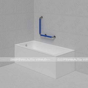 Поручень опорный, угловой, тип 1, лев, AISI 304/PVC, D32