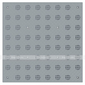 Плитка тактильная (конусы лин) противоск., 500х500х5, ПУ, сер