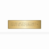 Тактильная табличка с шрифтом Брайля (комп.ABS под золото) 70х270