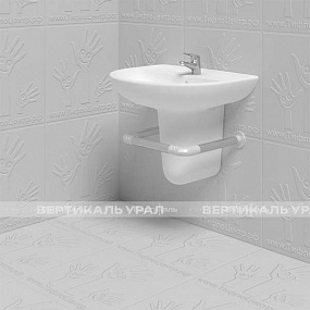 Поручень опорный для мини-раковины, AISI304+PA, D32