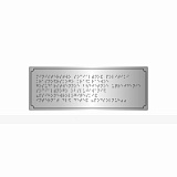 Тактильная табличка с шрифтом Брайля (комп.ABS под серебро) 100х270