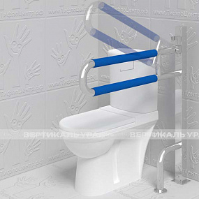 Поручень опорный, откидной, тип 2, AISI 304/PVC, D38