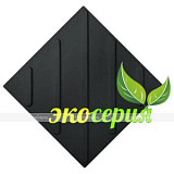 Плитка тактильная (диагональ) 300х300х4, ЭКОПУ, чер