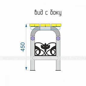 Скамья для летнего кафе