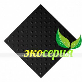 Плитка тактильная (конусы шахмат) 500х500х4, ЭКОПУ, чер, самк