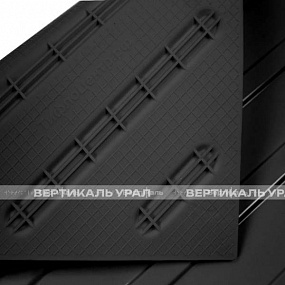 Плитка тактильная (диагональ) 500х500х4, ПУ, чер