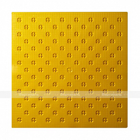 Плитка тактильная (конусы шахмат) 500х500х4, ПВХ, жел, самк
