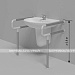Поручень опорный для санузла, AISI304+PA, D32