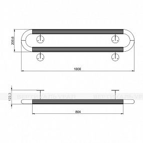 Поручень опорный, двойной, пристенный, AISI 304/PVC, D38