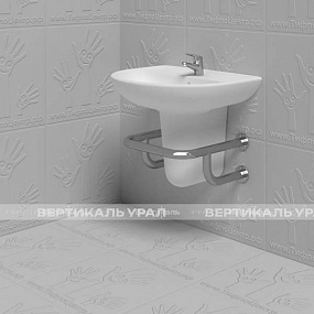 Поручень опорный, защитный, пристенный, AISI 304, D38