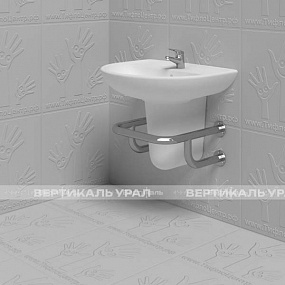 Поручень опорный, защитный, пристенный, AISI 304, D32