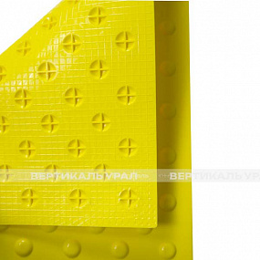 Плитка тактильная (конусы шахмат) 500х500х4, ПУ, жел