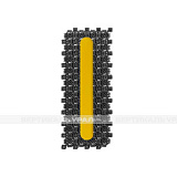 Модуль черный с индикатором (полоса), в сборе, 120х300мм
