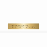 Тактильная табличка с шрифтом Брайля (комп.ABS под золото) 50х270