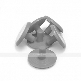 Индикатор тактильный, гладк, со штифтом, PU, D35x35, серый