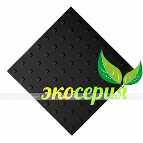 Плитка тактильная (конусы линейн) 500х500х4, ЭКОПУ, чер, самк