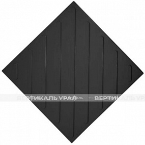 Плитка тактильная (диагональ) 500х500х4, ПУ, чер