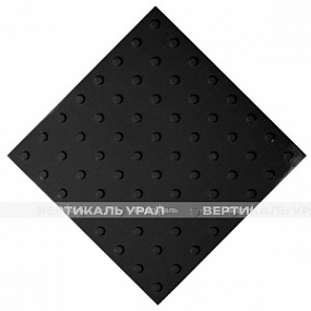 Плитка тактильная (конусы линейн) 500х500х4, ПУ, чер