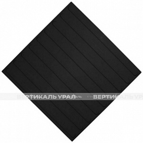 Плитка тактильная (полоса) 500х500х4, ПУ, чер
